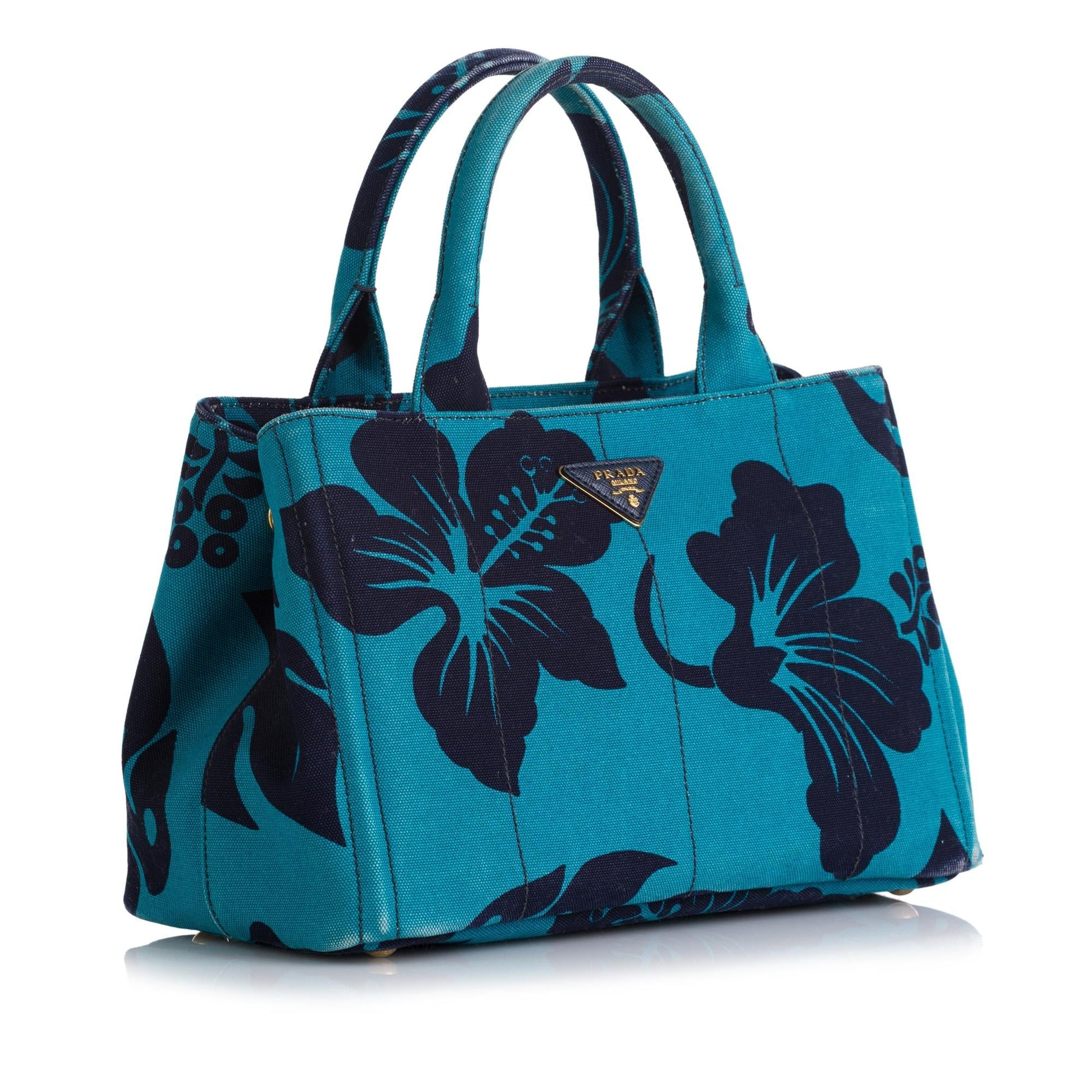 Prada Printed Canapa Satchel (SHG-36671)