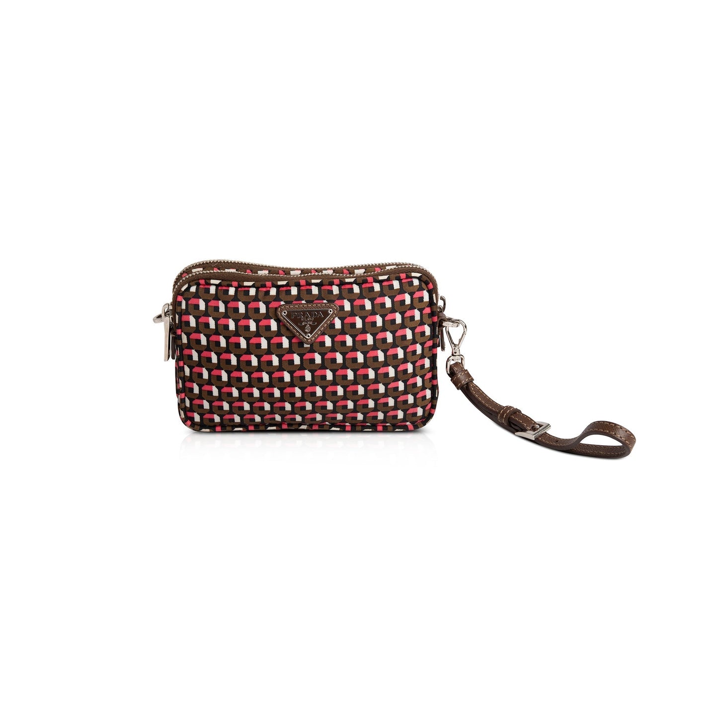 Prada Printed Tessuto Nylon Convertible Crossbody Bag