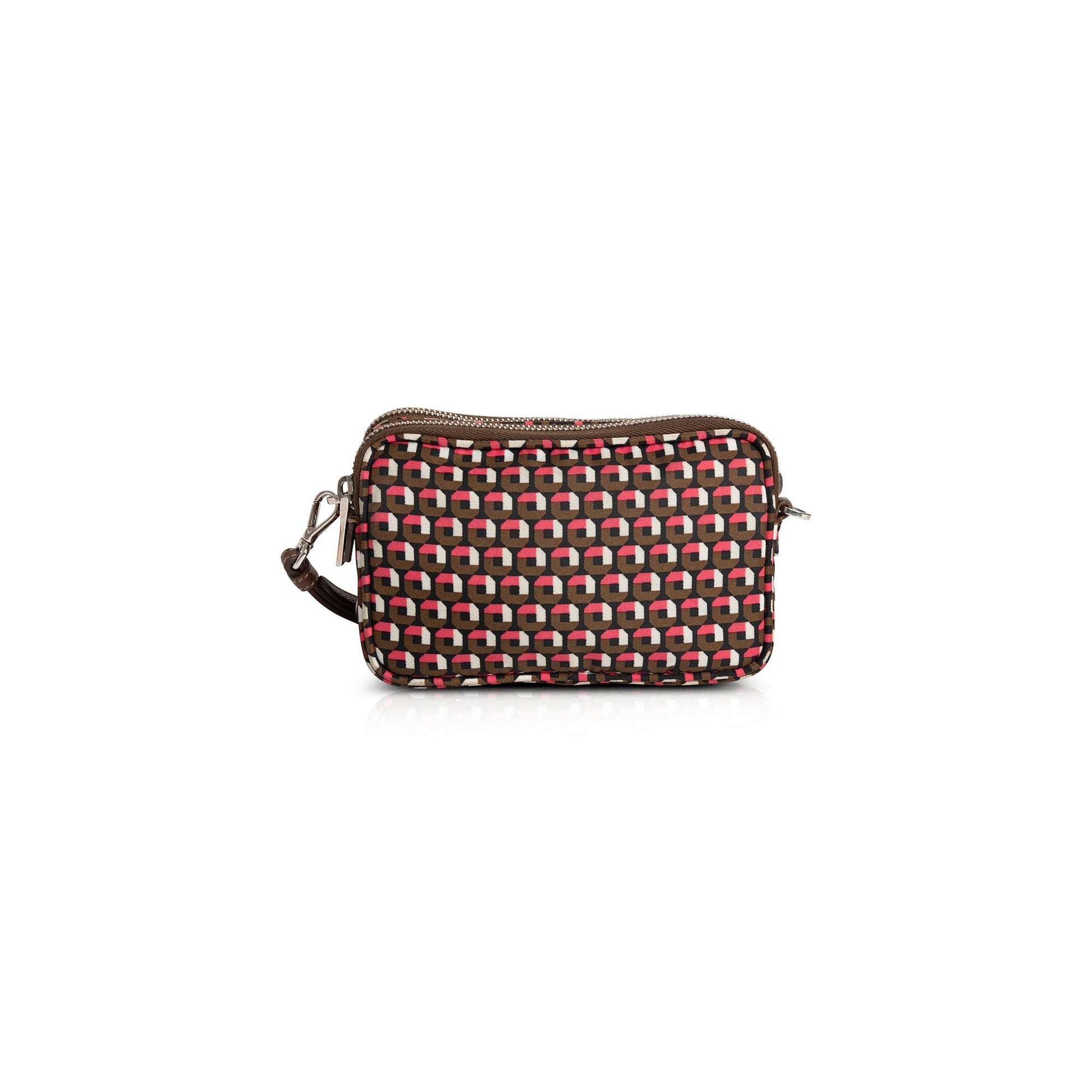 Prada Printed Tessuto Nylon Convertible Crossbody Bag