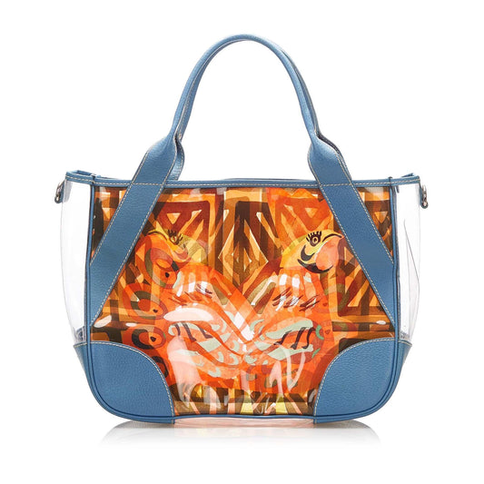 Prada Printed Vinyl Tote Bag  