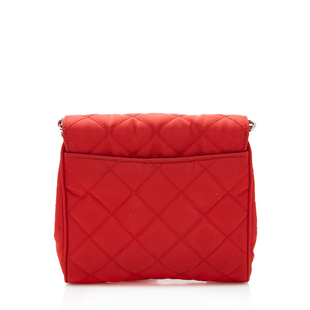 Prada Quilted Tessuto Chain Crossbody Bag (SHF-19678)