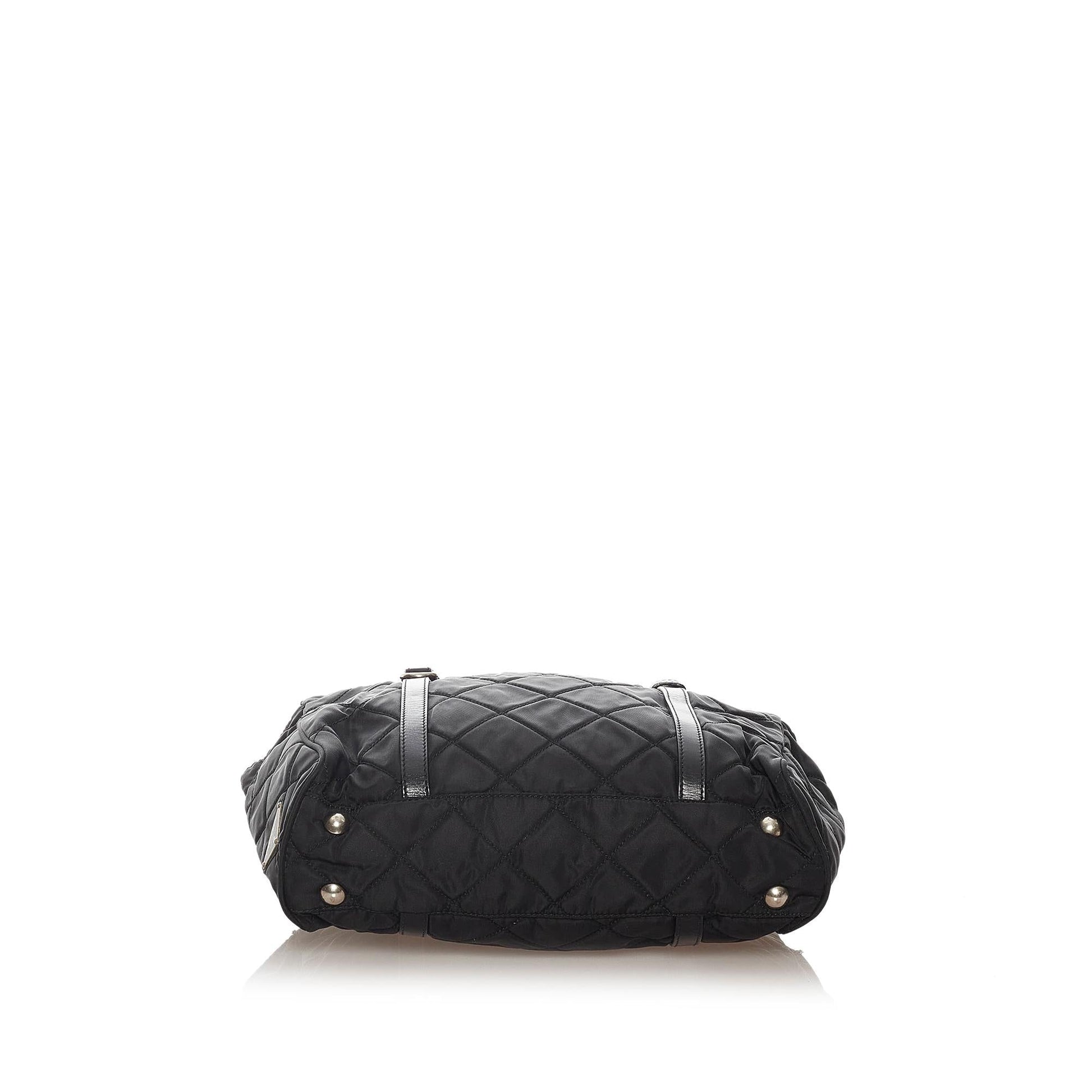 Prada Quilted Tessuto Chain Shoulder Bag (SHG-27691)