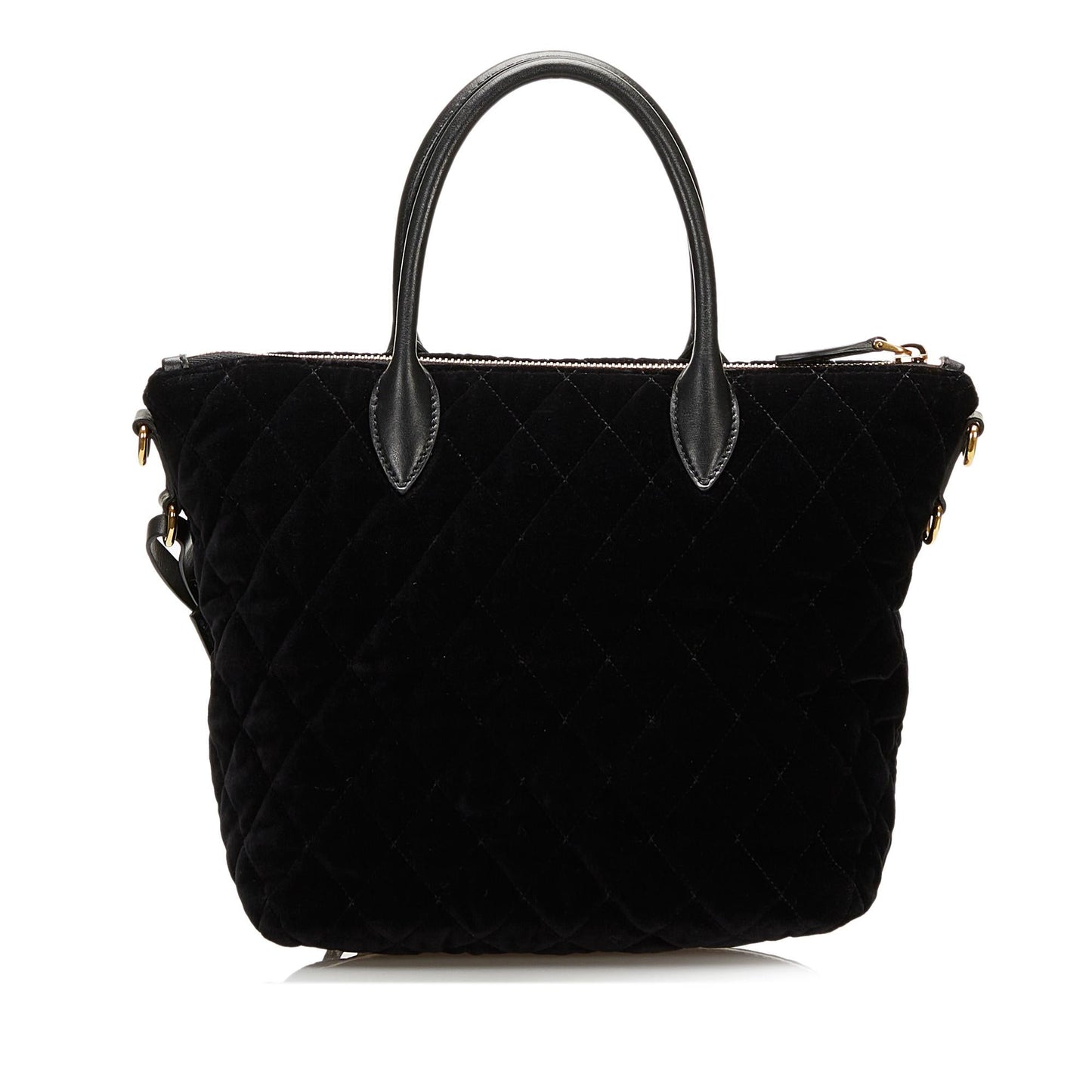 Prada Quilted Velvet Satchel (SHG-35934)