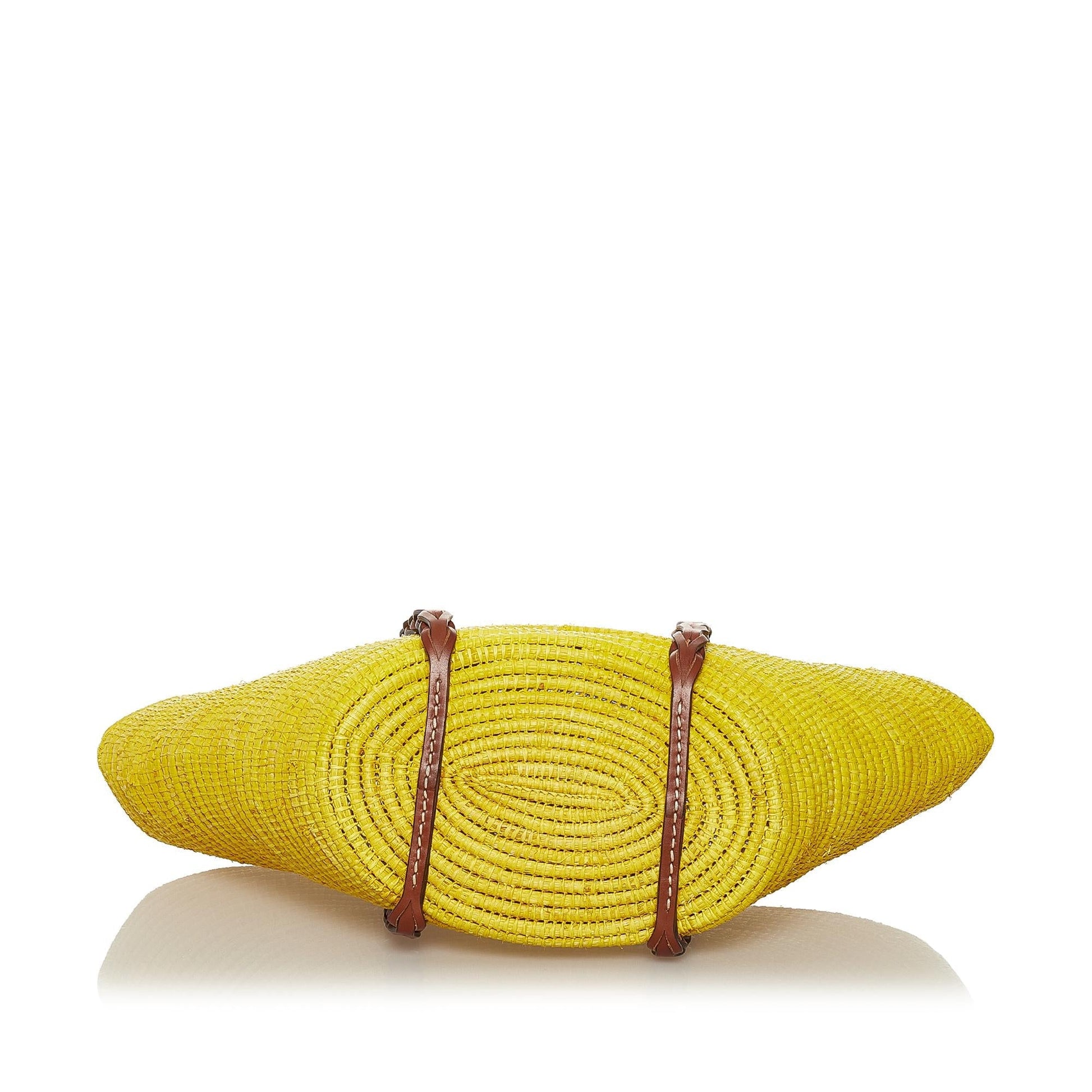 Prada Raffia Basket Tote Bag (SHG-36698)