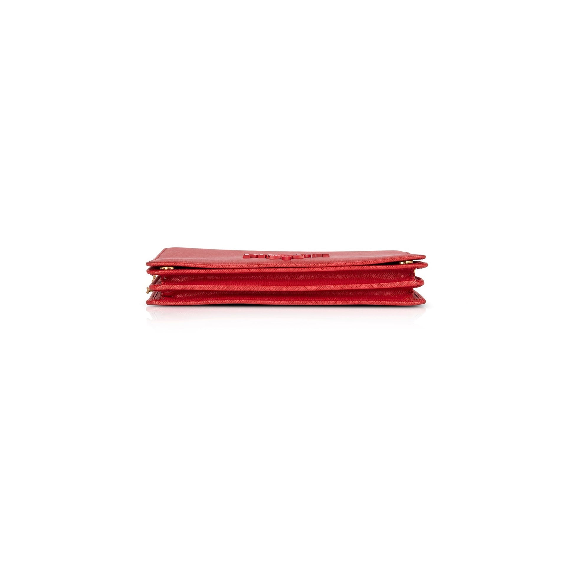 Prada Red Saffiano Leather Shoulder Bag