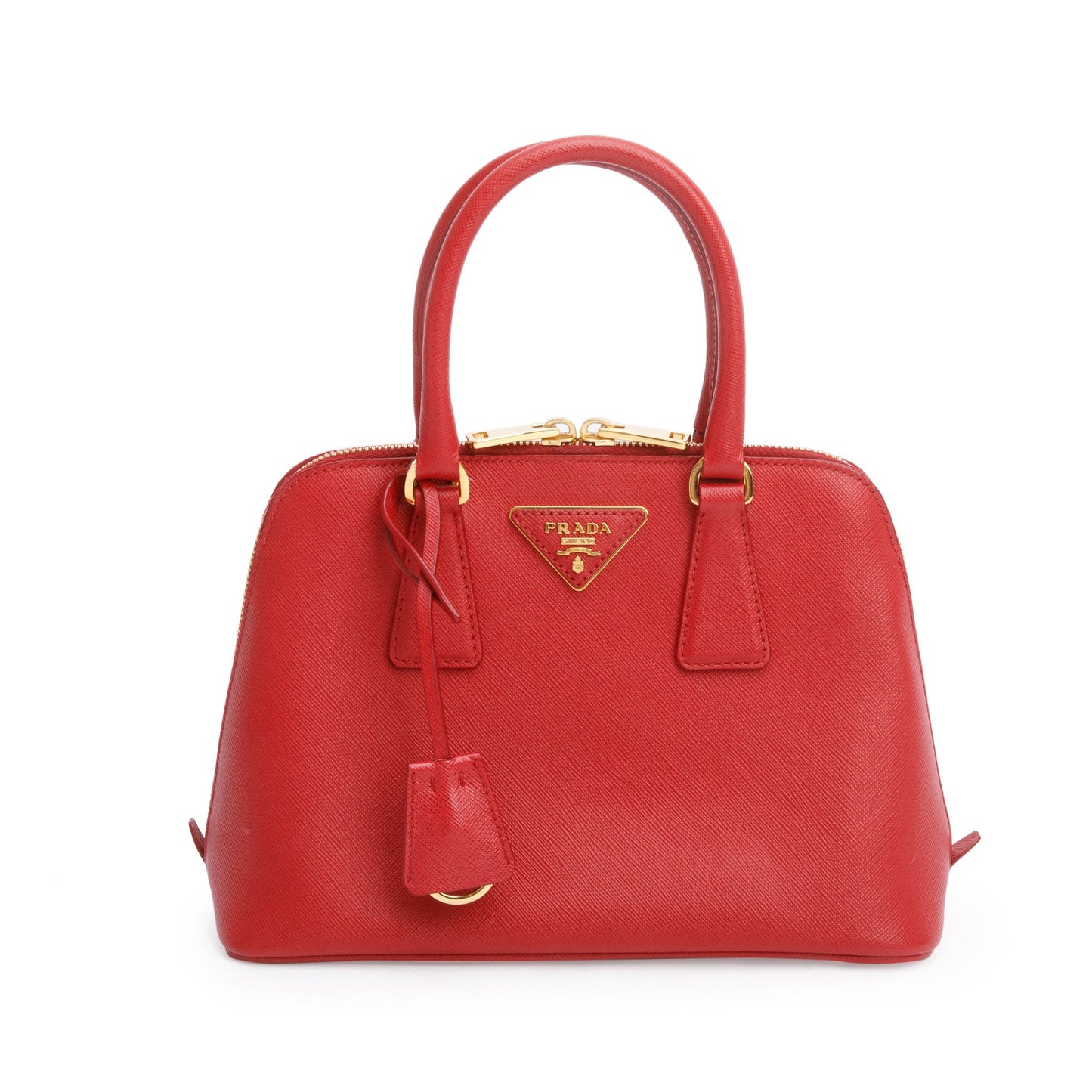 Prada Red Saffiano Lux Small Promenade Tote