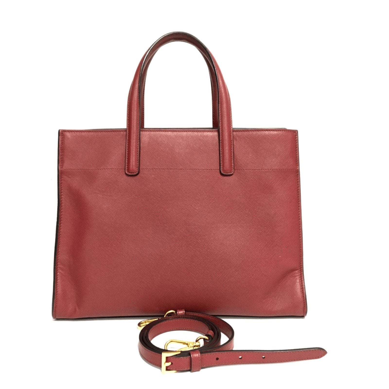 Prada Red Saffiano Soft Tote
