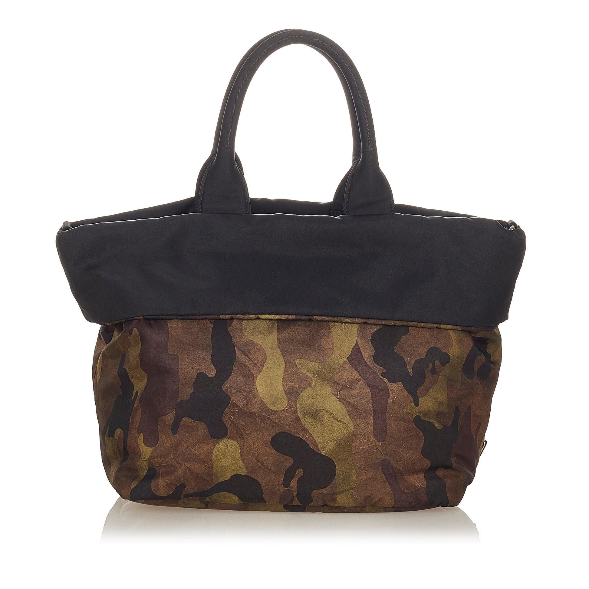 Prada Reversible Tessuto Camouflage Satchel (SHG-22506)