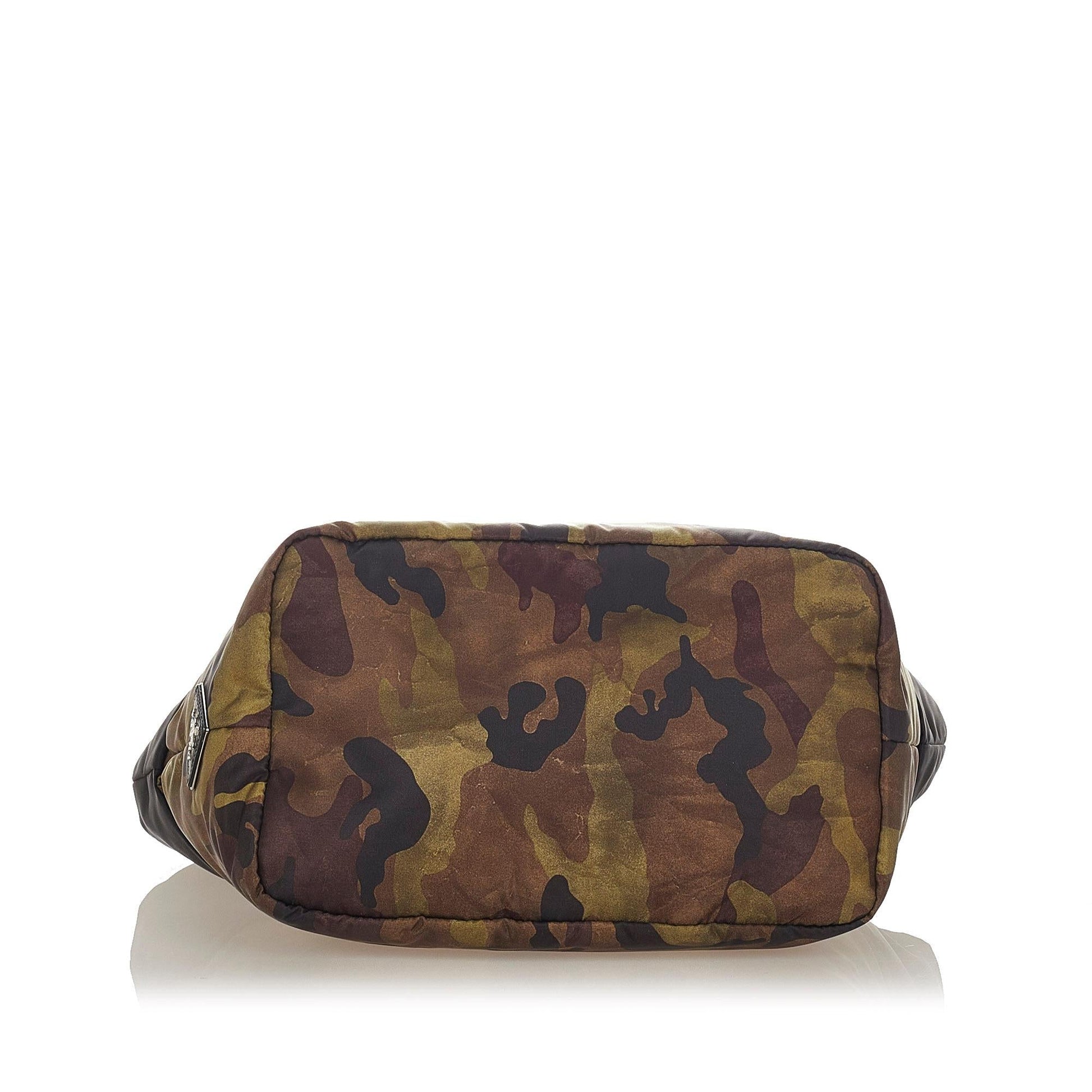 Prada Reversible Tessuto Camouflage Satchel (SHG-22506)