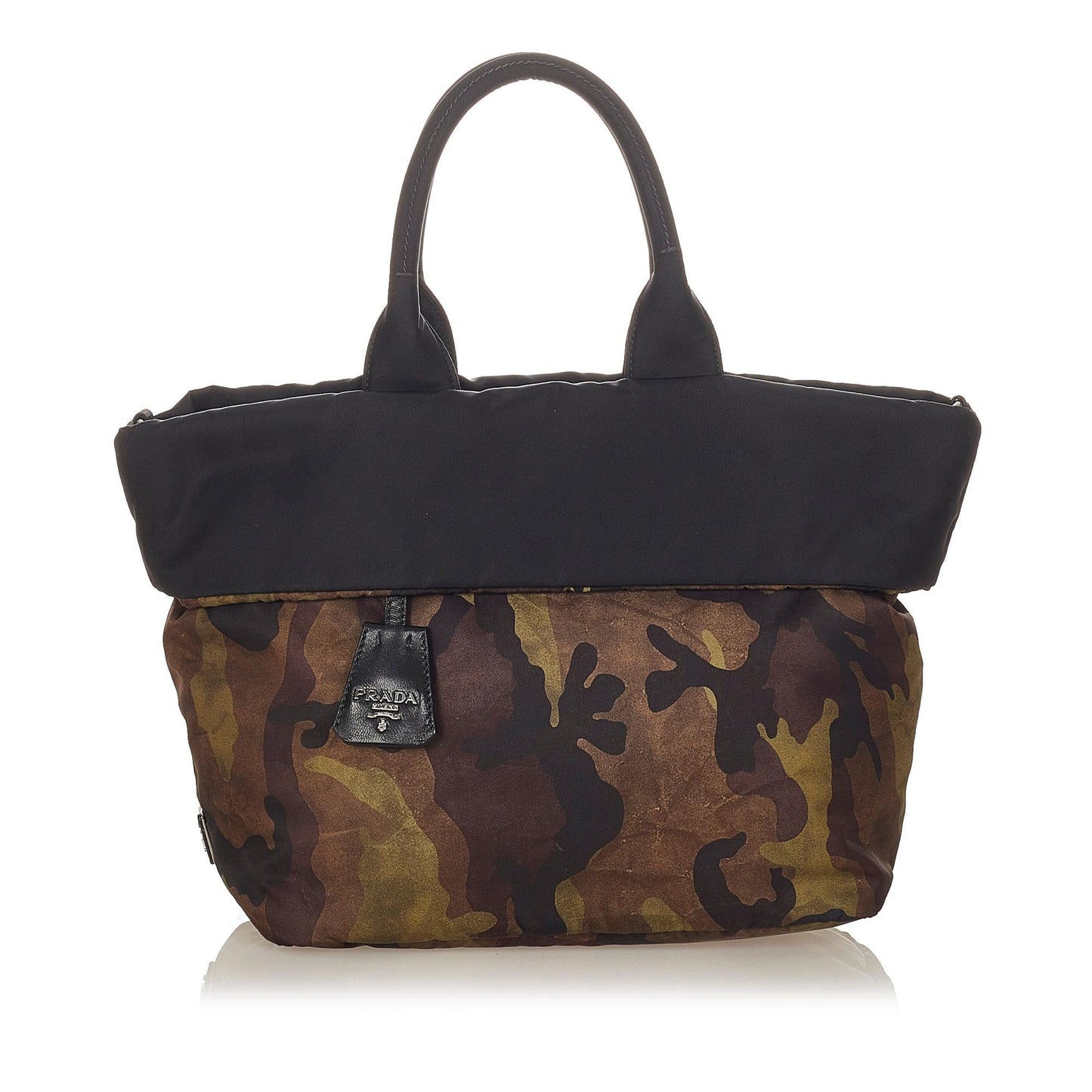 Prada Reversible Tessuto Camouflage Satchel (SHG-22506)