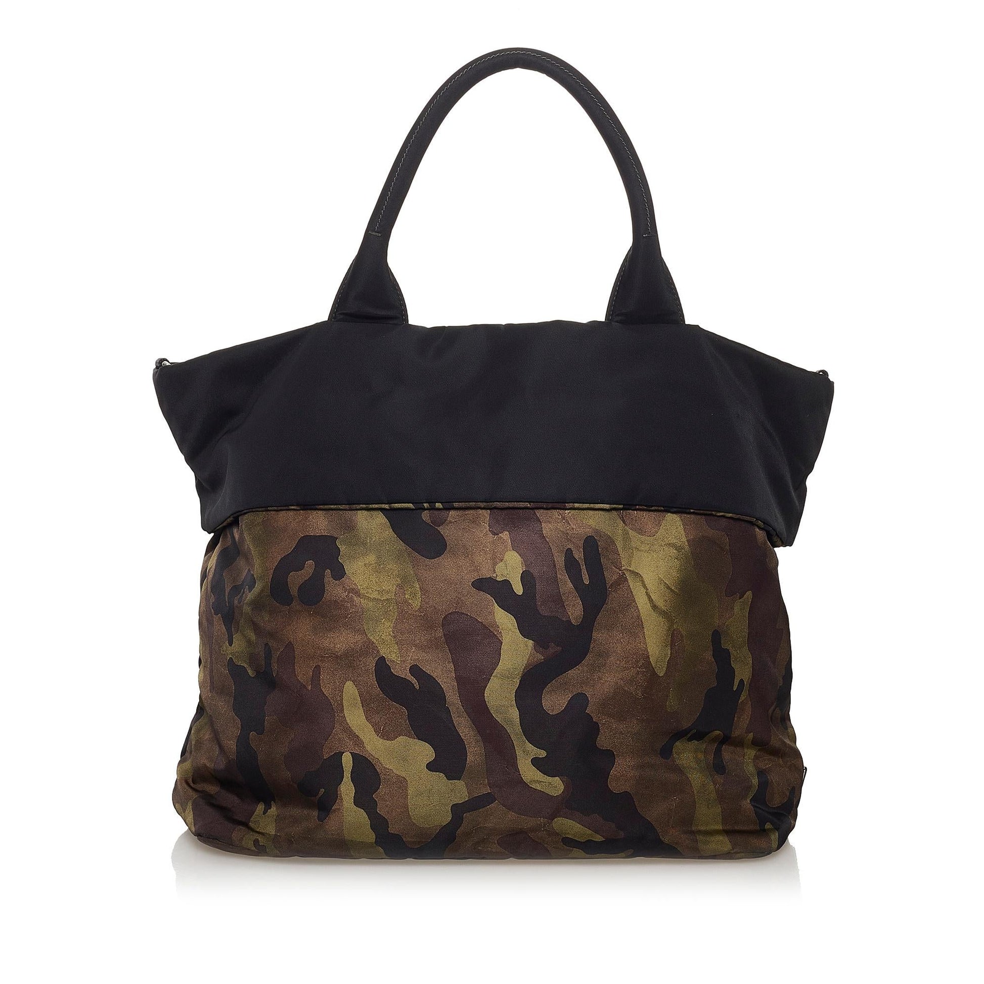 Prada Reversible Tessuto Camouflage Satchel (SHG-32230)