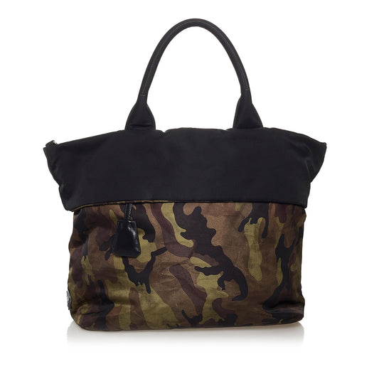 Prada Reversible Tessuto Camouflage Satchel (SHG-32230)