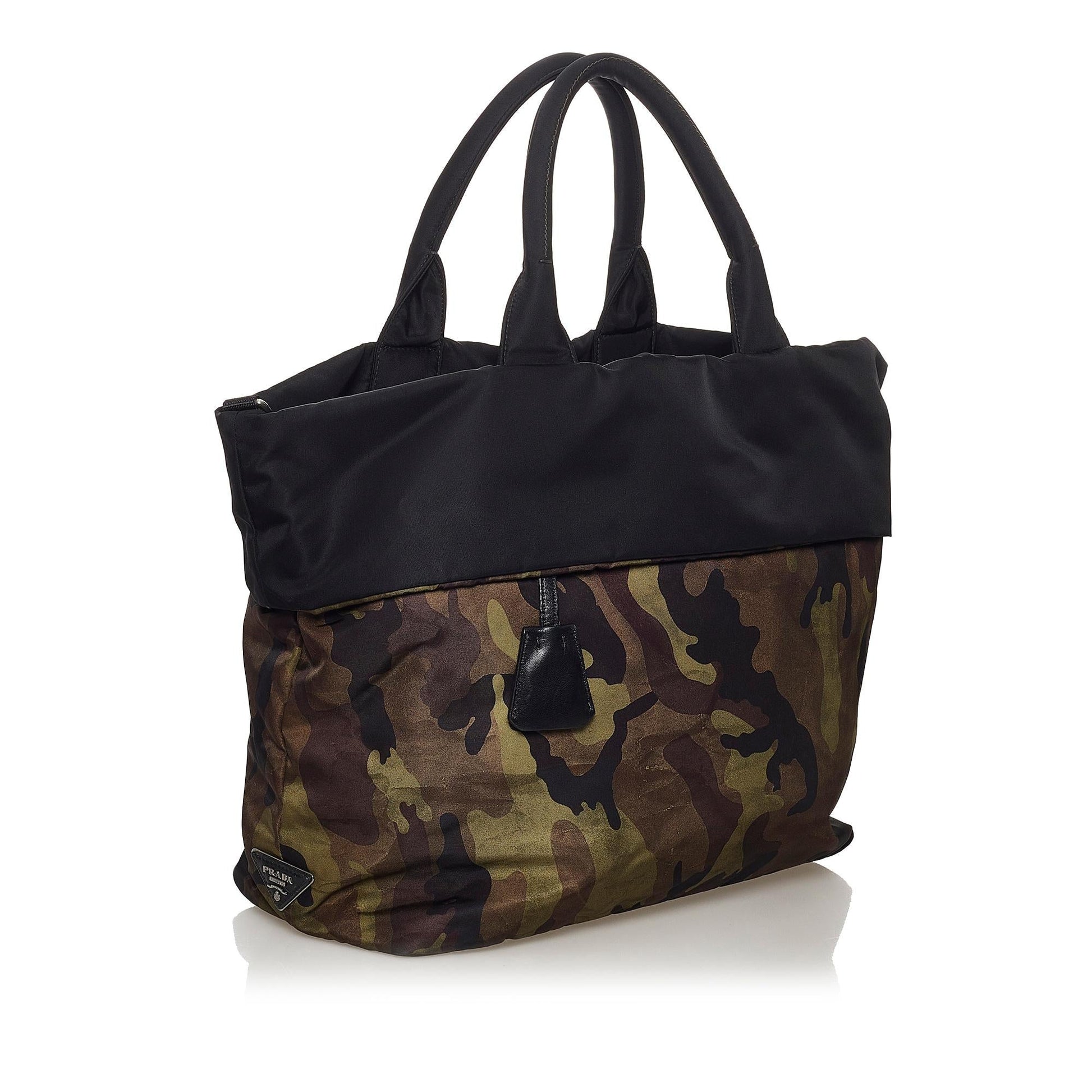 Prada Reversible Tessuto Camouflage Satchel (SHG-32230)