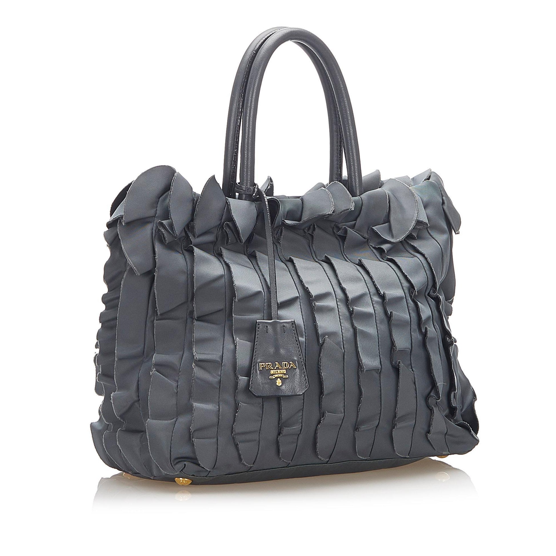 Prada Ruffled Tessuto Tote Bag  