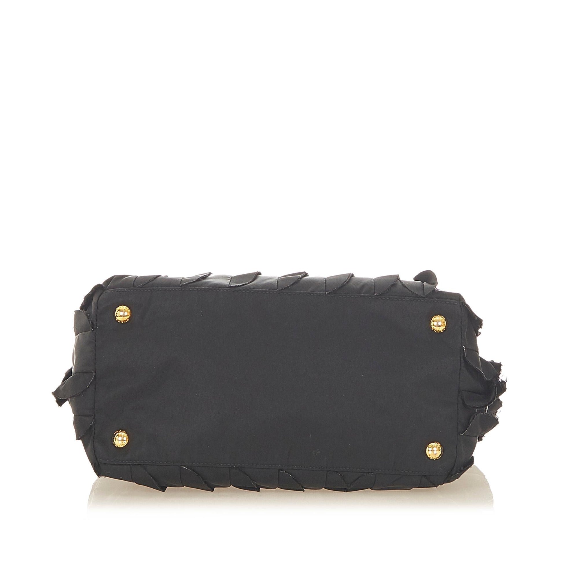 Prada Ruffled Tessuto Tote Bag (SHG-31505)