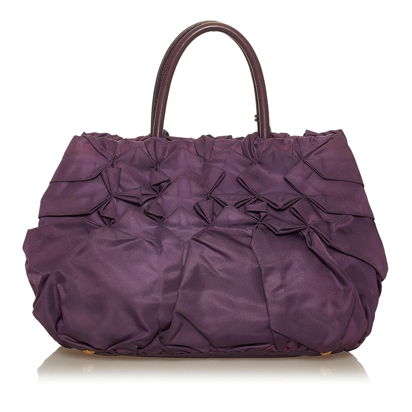 Prada Ruffled Tessuto Tote Bag (SHG-29363)