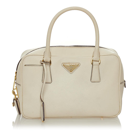 Prada Saffiano Bauletto Handbag (SHG-27875)