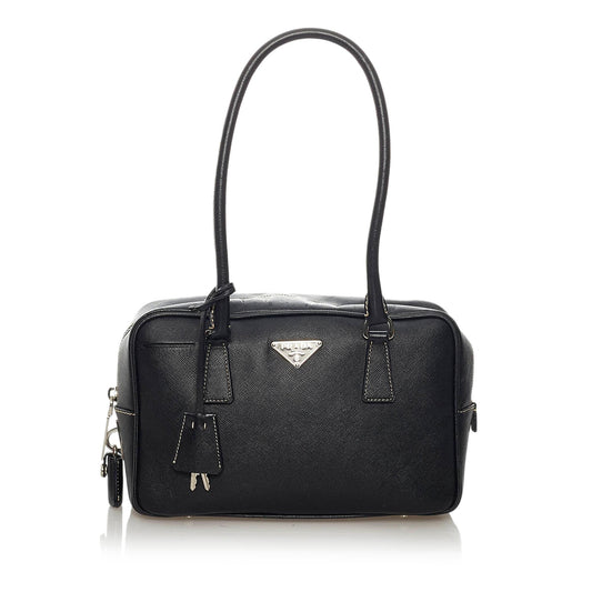 Prada Saffiano Bauletto Handbag (SHG-29373)