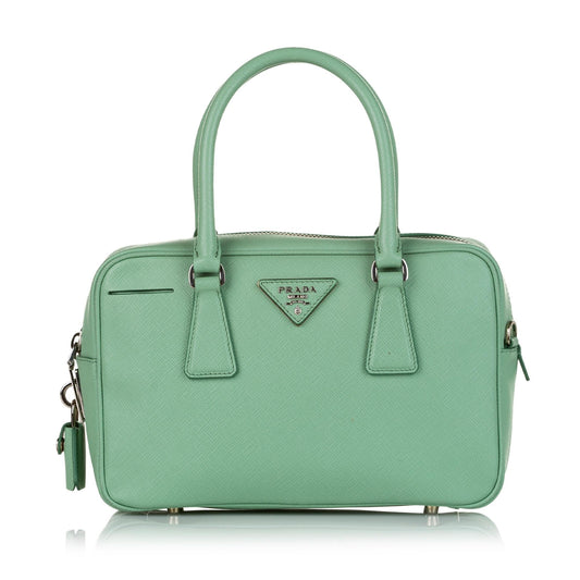 Prada Saffiano Bauletto Satchel (SHG-33240)