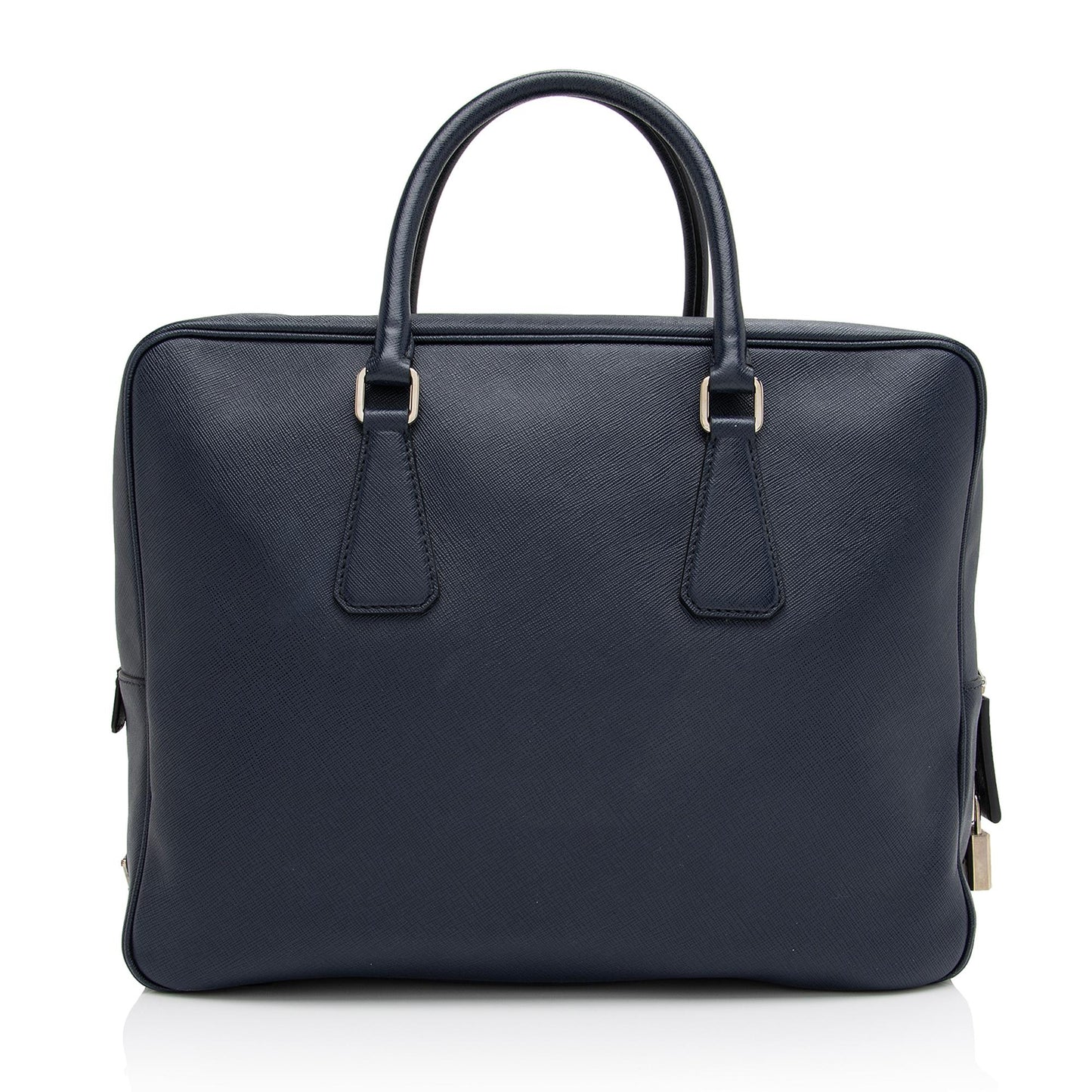 Prada Saffiano Borsa Da Viaggio Travel Briefcase (SHF-KwCbKA) Luxury Handbag