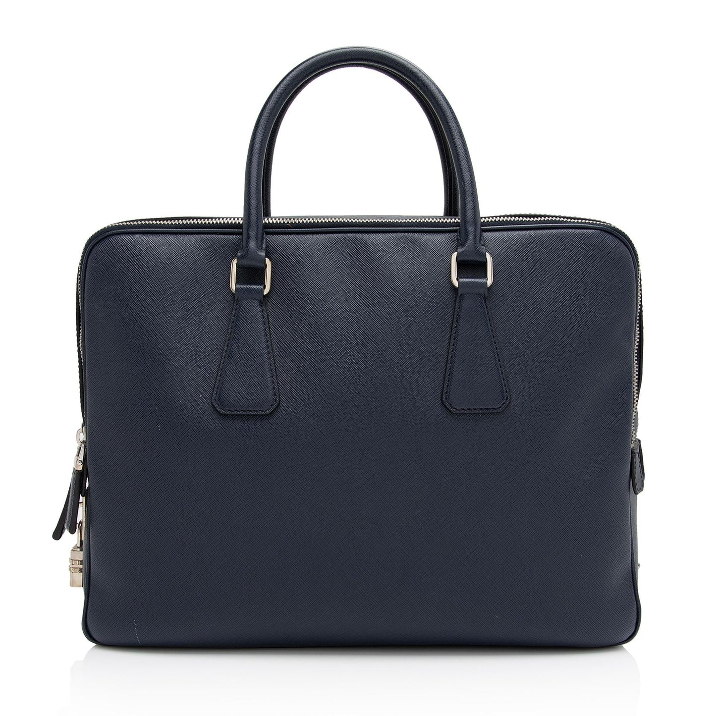 Prada Saffiano Borsa Da Viaggio Travel Briefcase (SHF-KwCbKA) Luxury Handbag