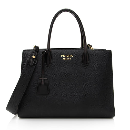 Prada Saffiano Cuir City Bibliotheque Large Tote (SHF-22478)