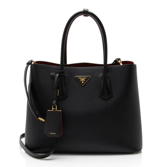 Prada Saffiano Cuir Double Handle Large Tote