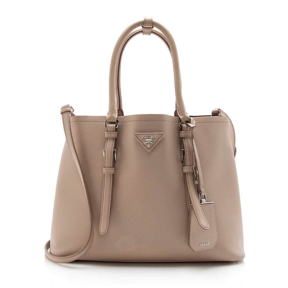 Prada Saffiano Cuir Double Handle Medium Tote - FINAL (SHF-14571)