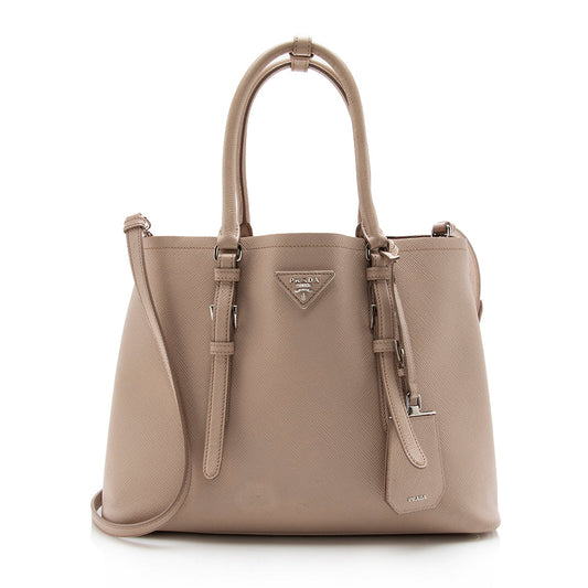 Prada Saffiano Cuir Double Handle Medium Tote - FINAL (SHF-14571)