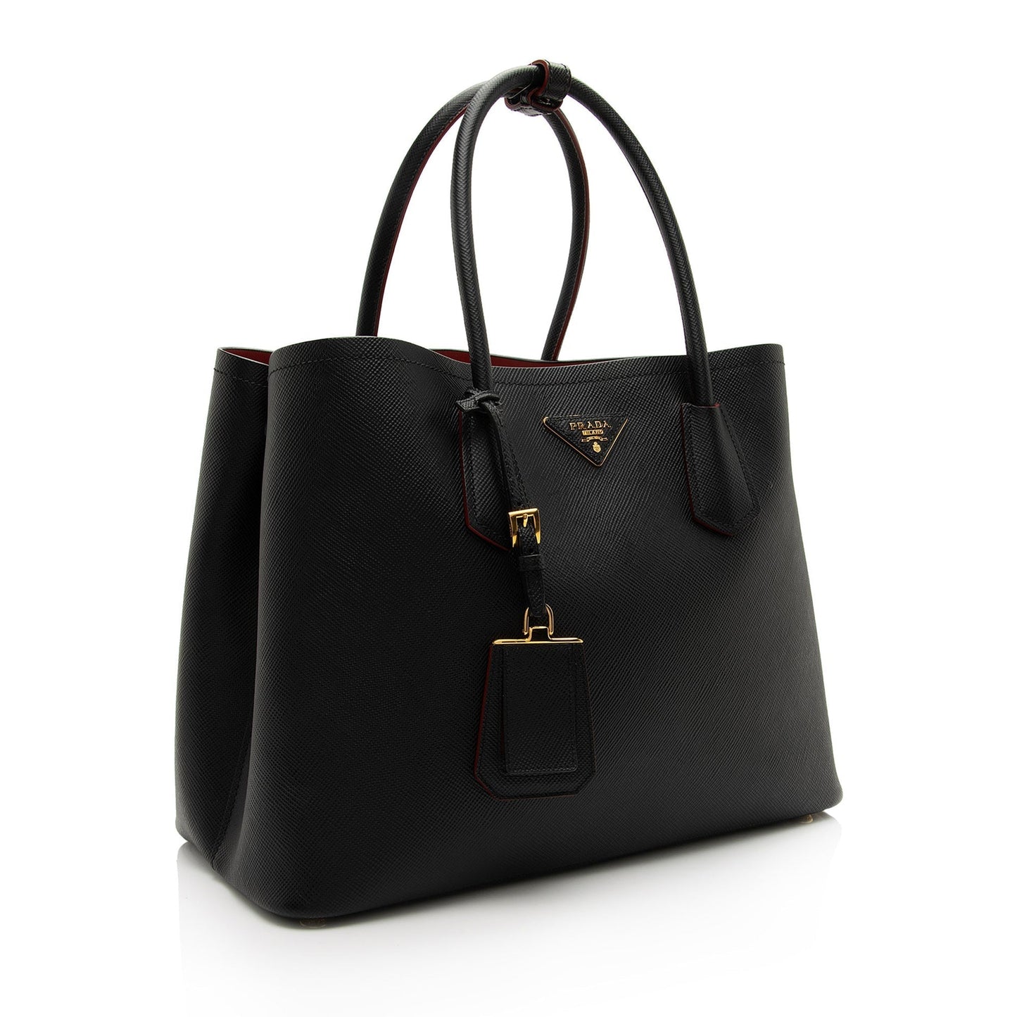 Prada Saffiano Cuir Double Handle Medium Tote (SHF- )