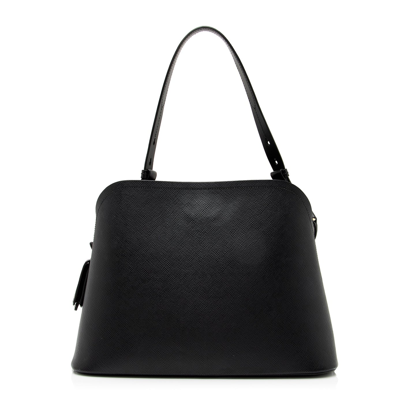 Prada Saffiano Cuir Leather Matinee Shoulder Bag (SHF-23633)