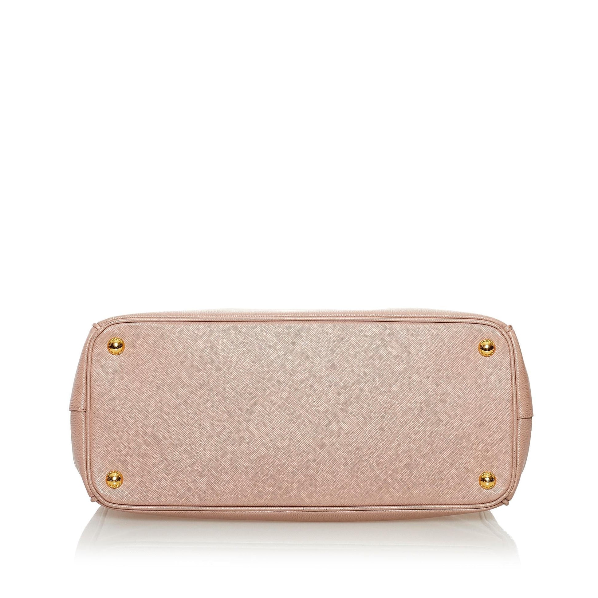 Prada Saffiano Galleria Double Zip Satchel (SHG-32285)