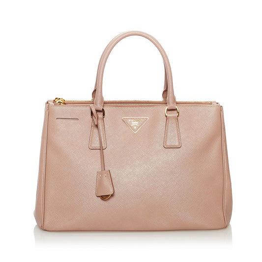 Prada Saffiano Galleria Double Zip Satchel (SHG-32285)