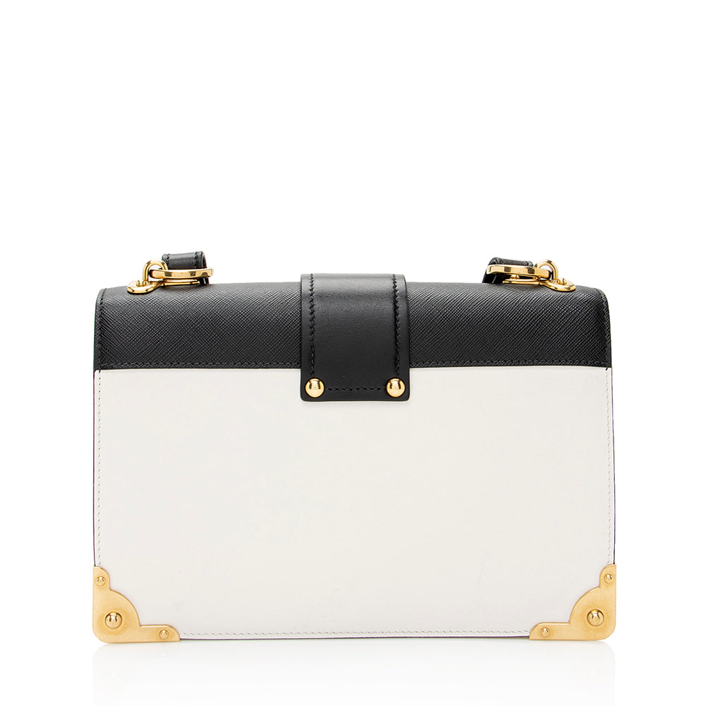 Prada Saffiano Leather Cahier Large Shoulder Bag (SHF-21634)