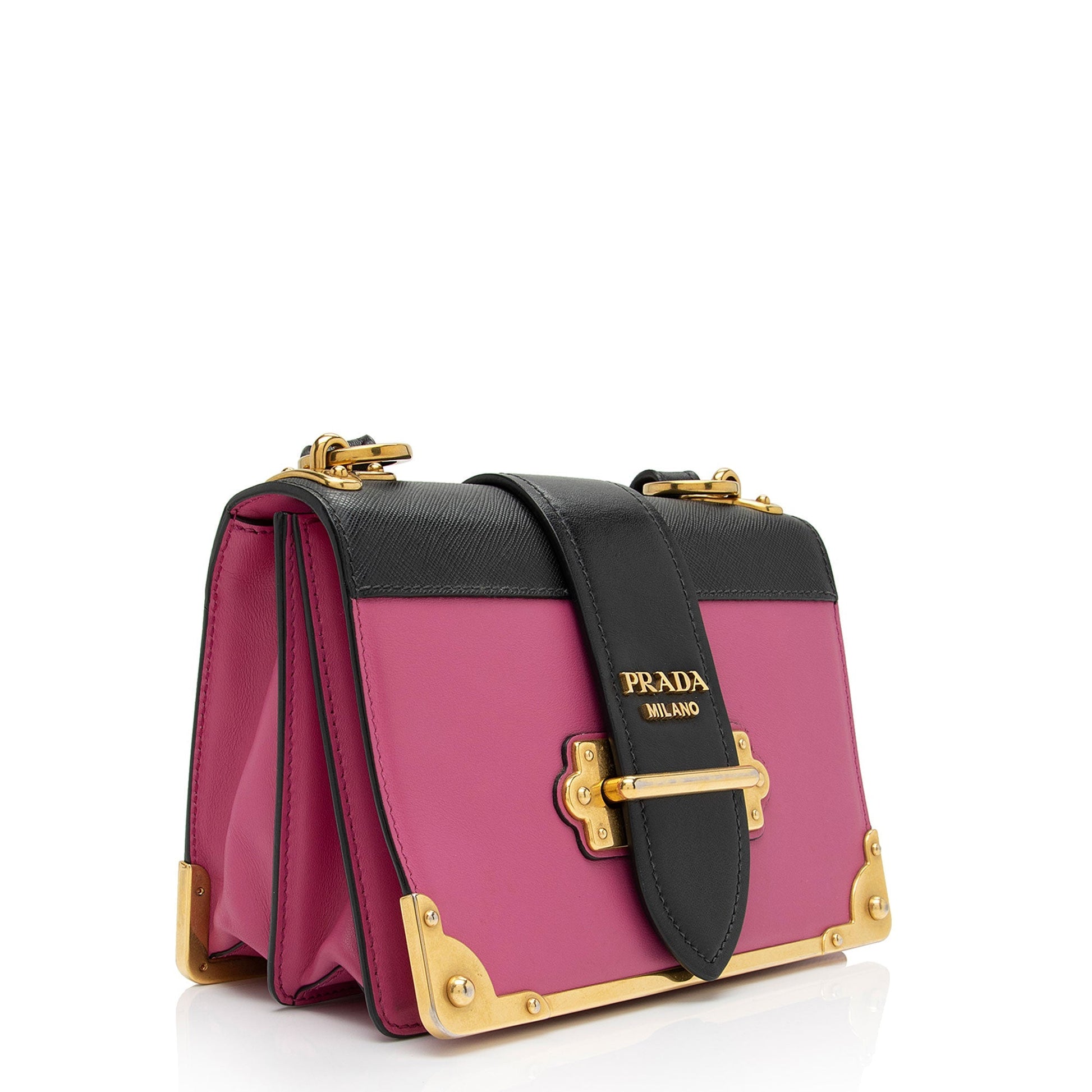 Prada Saffiano Leather Cahier Shoulder Bag (SHF-a453Ku)