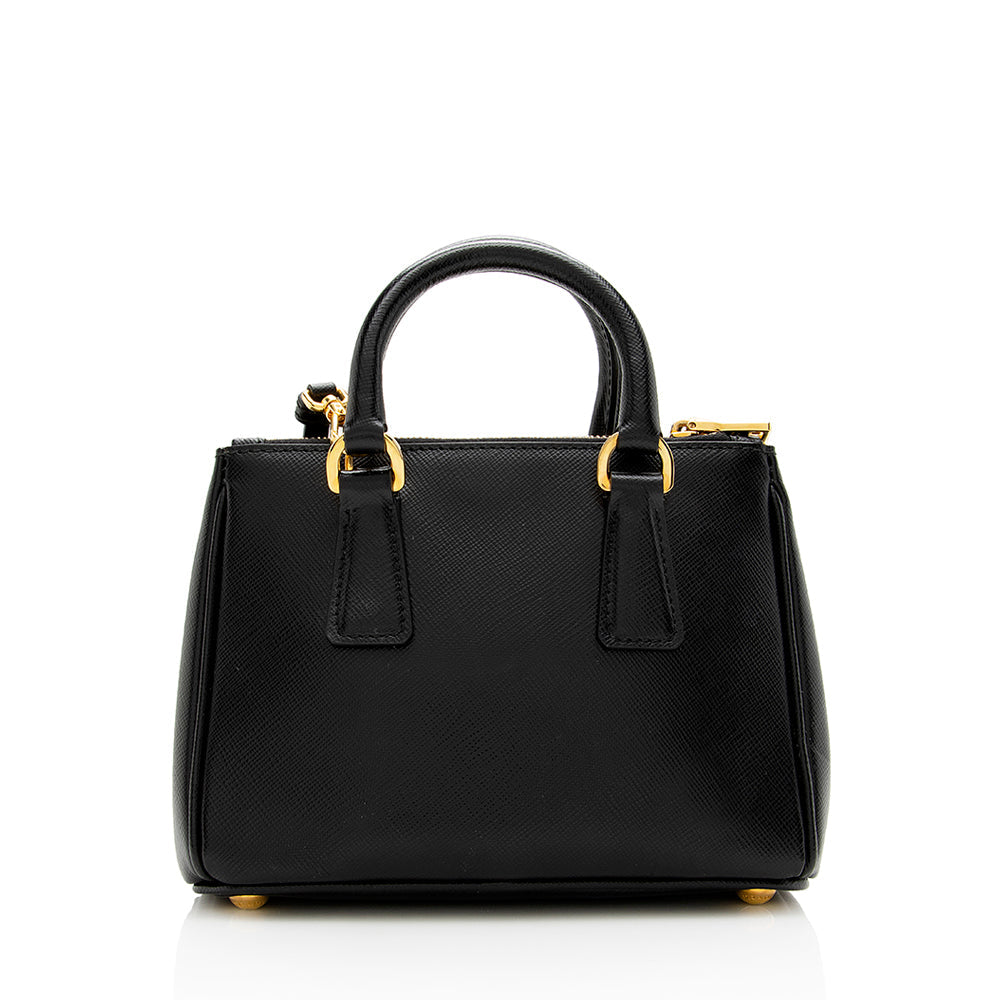 Prada Saffiano Leather Galleria Lux Micro Bag - FINAL (SHF-18445)