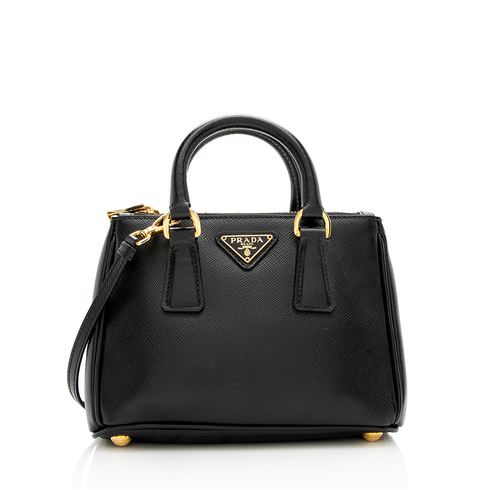 Prada Saffiano Leather Galleria Lux Micro Bag - FINAL (SHF-18445)