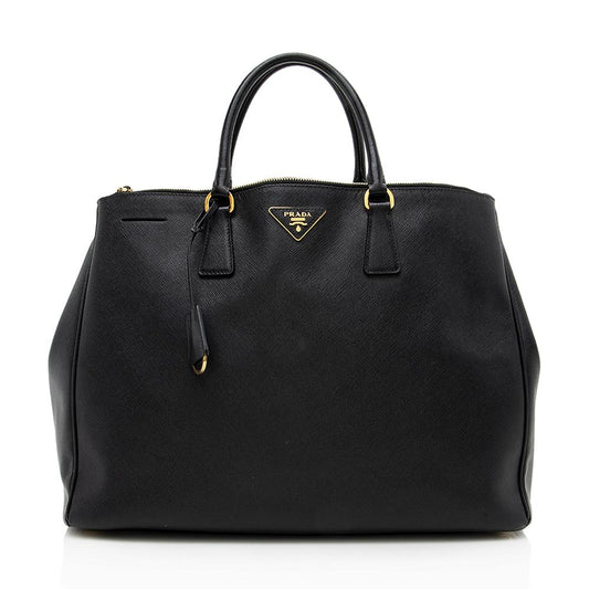 Prada Saffiano Leather Lux Double-Zip Large Tote  
