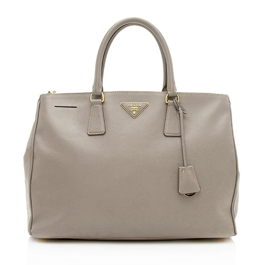 Prada Saffiano Leather Lux Double-Zip Medium Tote  