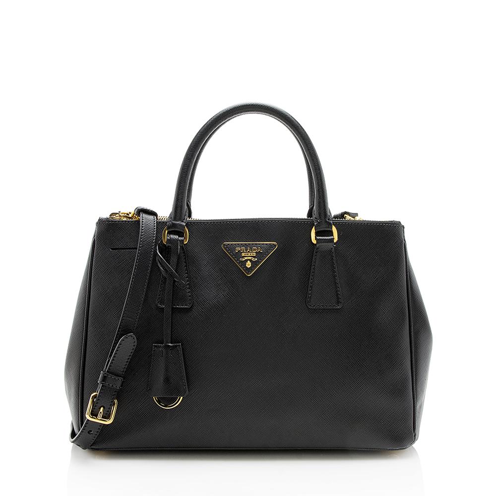 Prada Saffiano Lux Leather Double-Zip Small Tote  