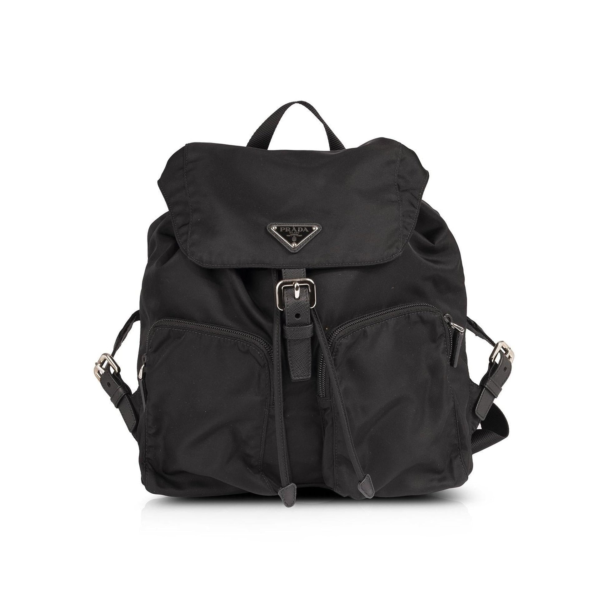 Prada Saffiano Leather-Trimmed Tessuto Nylon Backpack