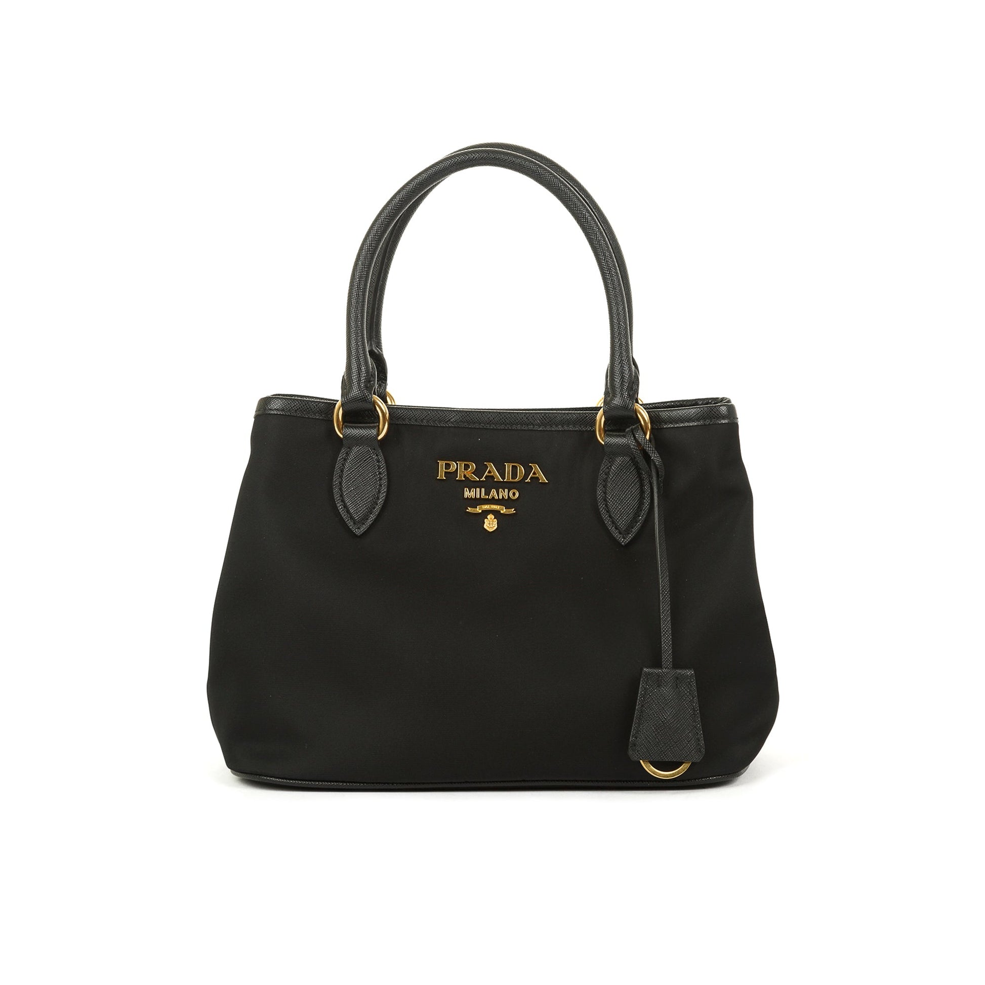 Prada Saffiano Leather-Trimmed Tessuto Nylon Satchel
