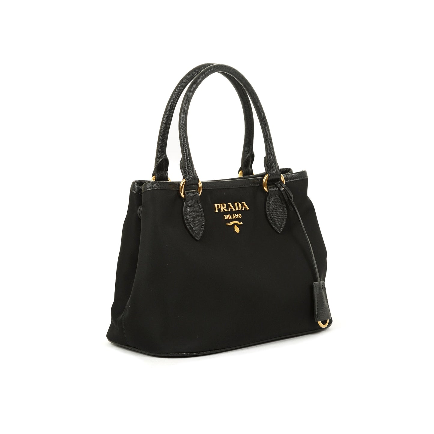 Prada Saffiano Leather-Trimmed Tessuto Nylon Satchel