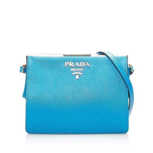 Prada Saffiano Light Frame Crossbody Bag (SHG-33959)