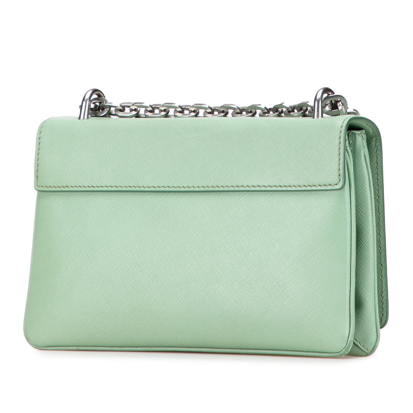 Prada Saffiano Lux Chain Lock Flap