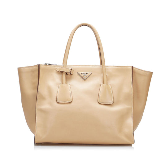 Prada Saffiano Lux Double Zip Galleria Satchel (SHG-bFIg7Y)