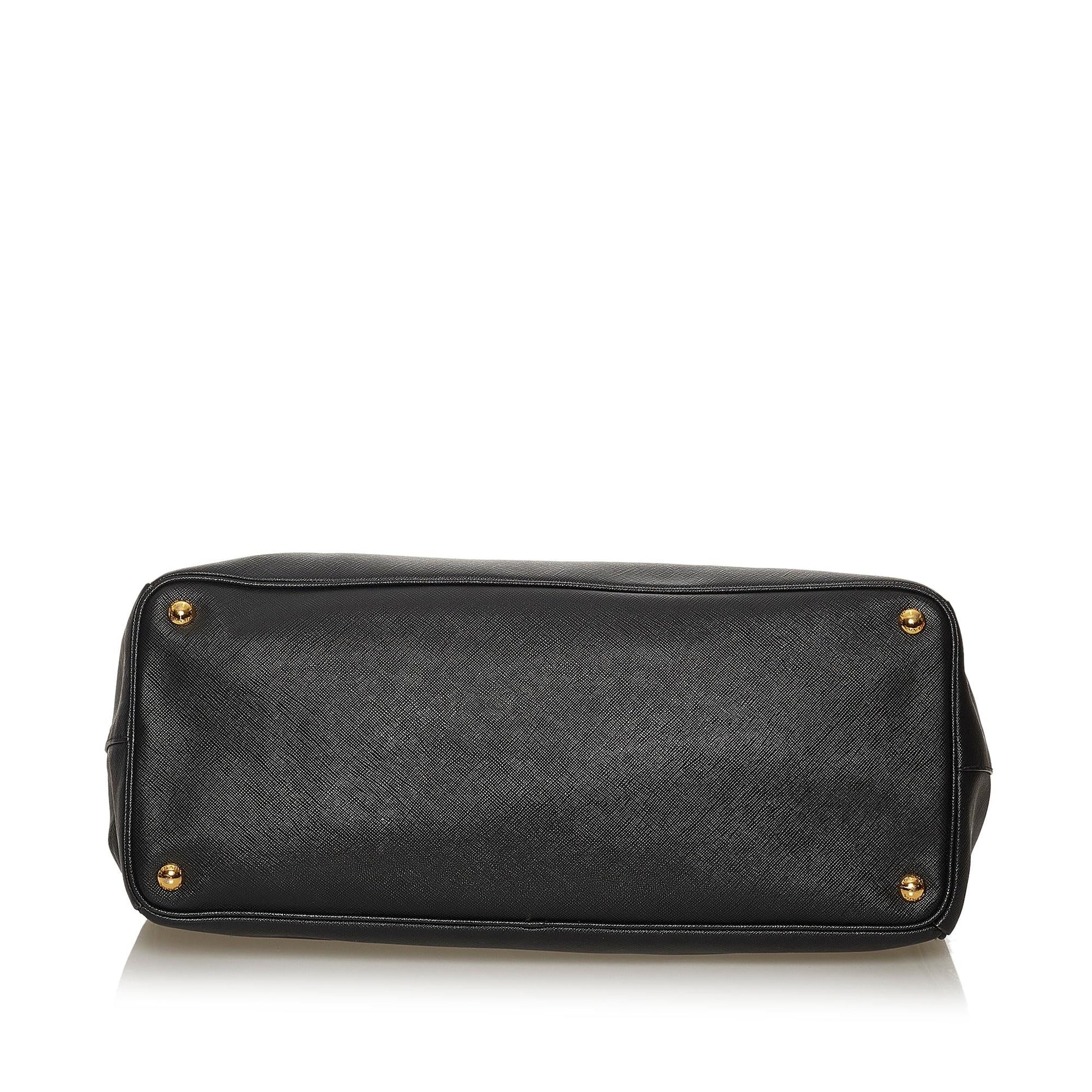 Prada Saffiano Lux Double Zip Galleria Tote Bag (SHG-29110)