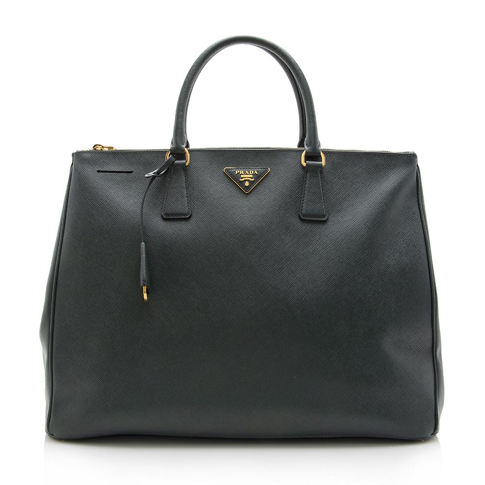 Prada Saffiano Lux Double-Zip Large Tote  