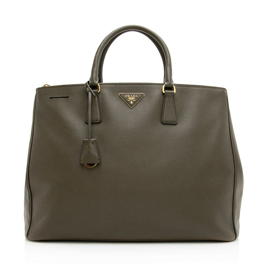 Prada Saffiano Lux Double-Zip Large Tote (SHF-19891)