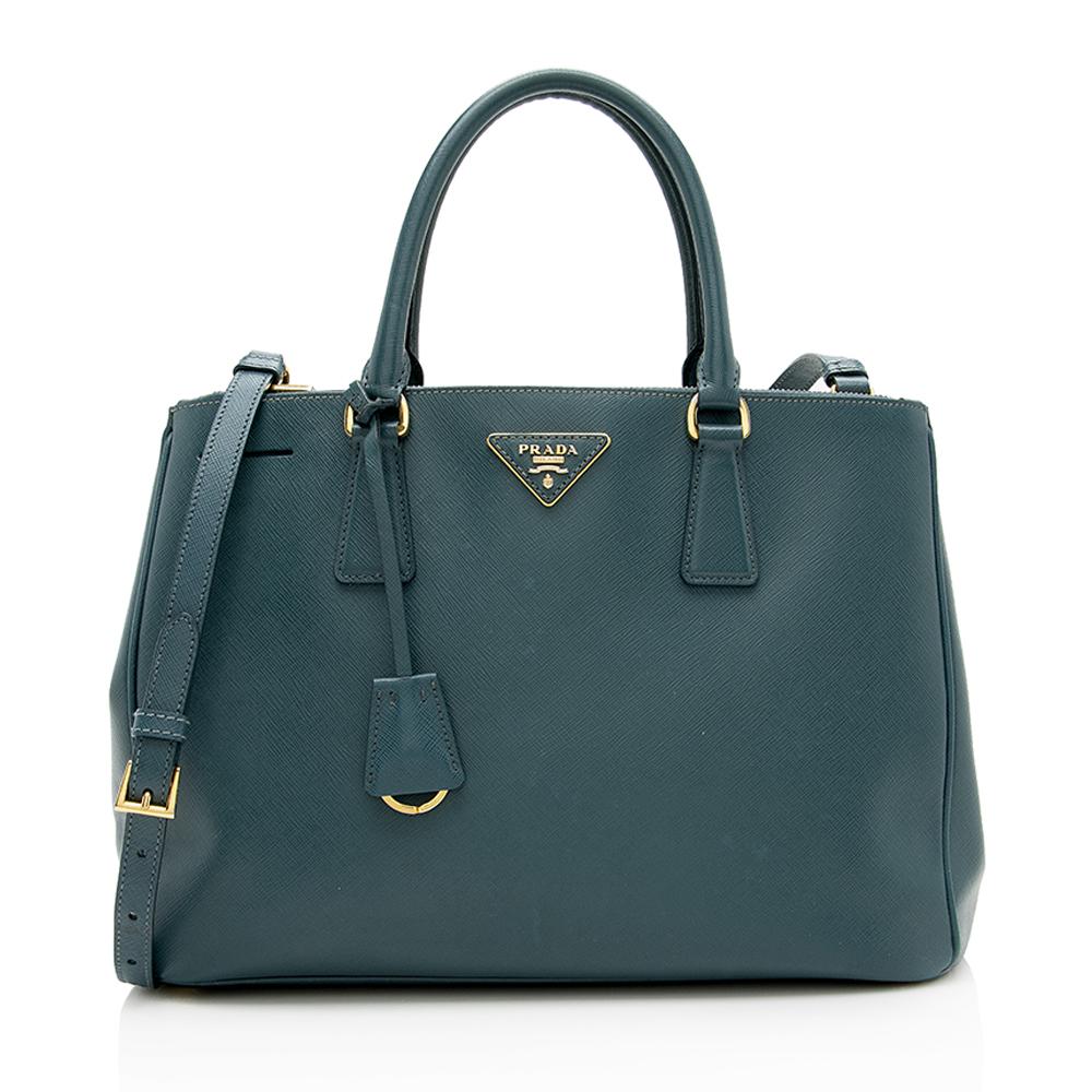 Prada Saffiano Lux Double-Zip Medium Tote  